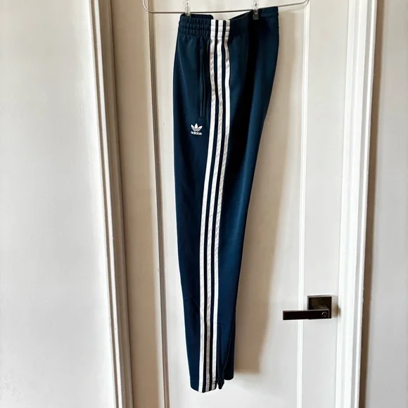 Adidas Originals Three Stripes Blue Track Pants - Picture 8 of 9